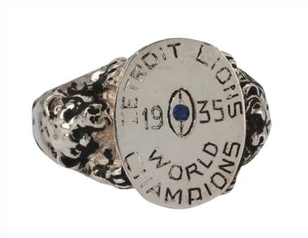 Rare 1935 Detroit Lions Championship Ring